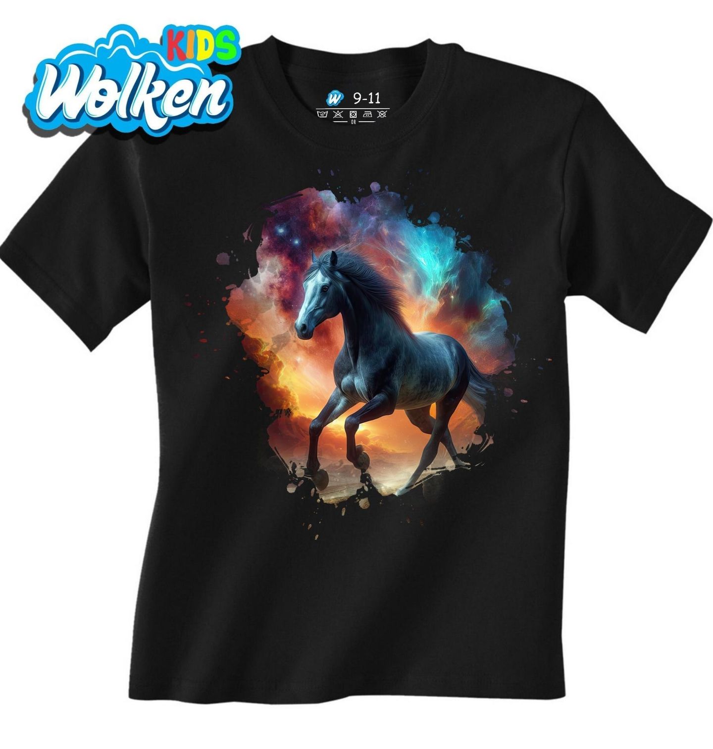 Dětské tričko Kosmický Kůň mezi Galaxiemi.jpg