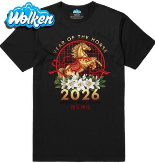 Pánské tričko Zlatý Kůň Čínský Nový Rok 2026.jpg
