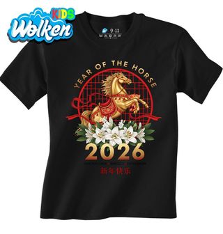 Dětské tričko Zlatý Kůň Čínský Nový Rok 2026.jpg