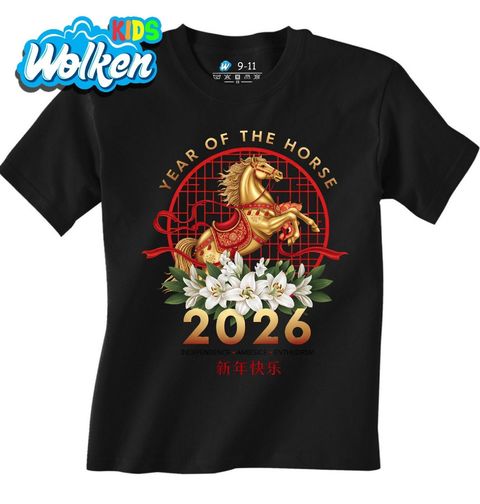 Obrázek produktu Dětské tričko Zlatý Kůň Čínský Nový Rok 2026
