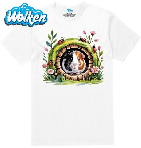 Obrázek produktu Pánské tričko Morče v Pařezu Stromu s Beruškami