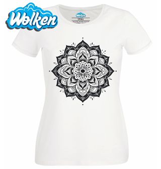 Dámské tričko  Černobílá Mandala Klidu.jpg