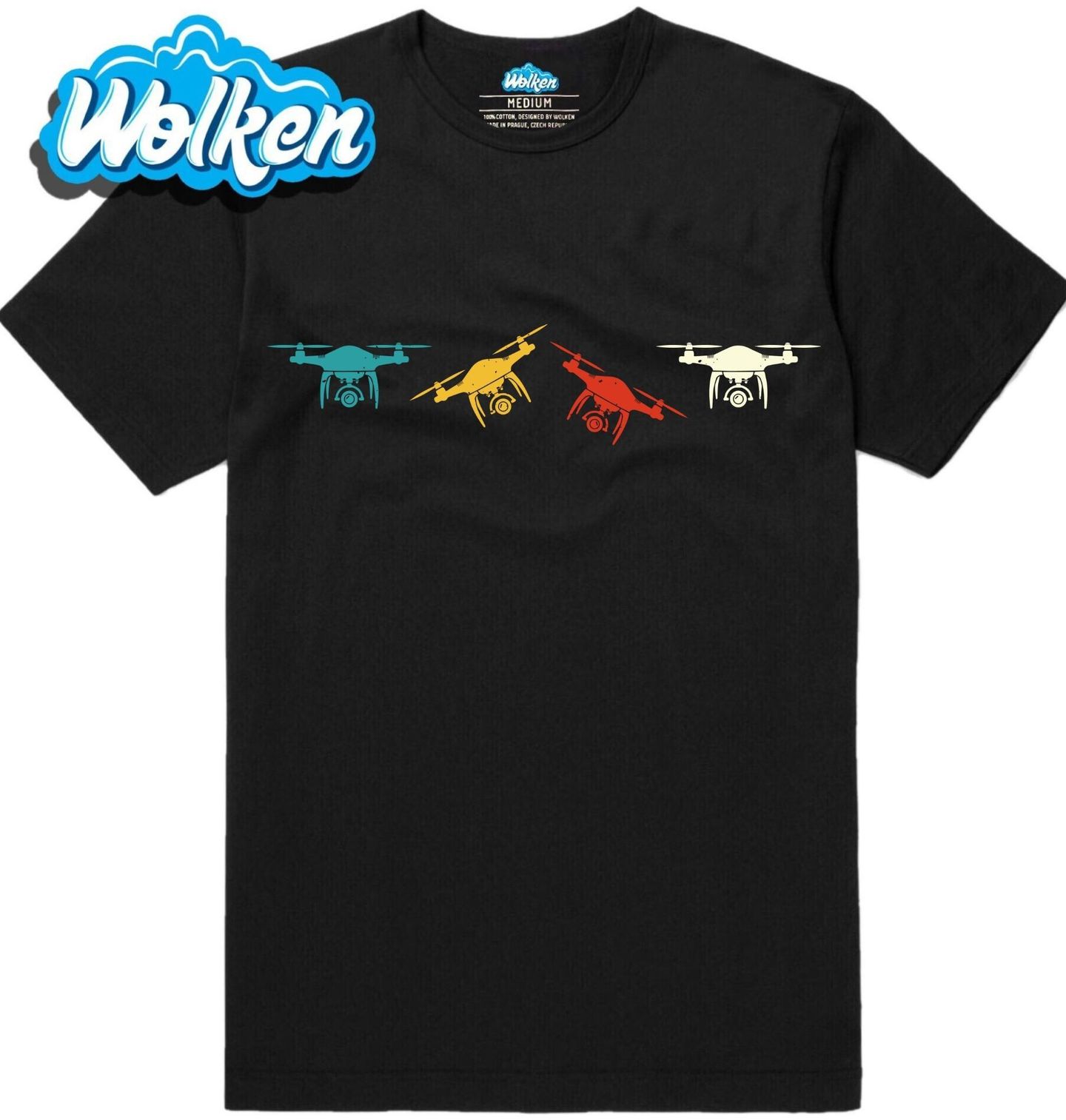 Pánské tričko Retro Drony ve Vzduchu.jpg
