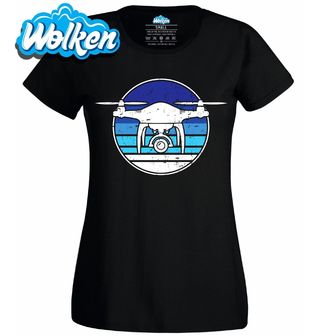 Dámské tričko Vintage Dron v Oblacích.jpg