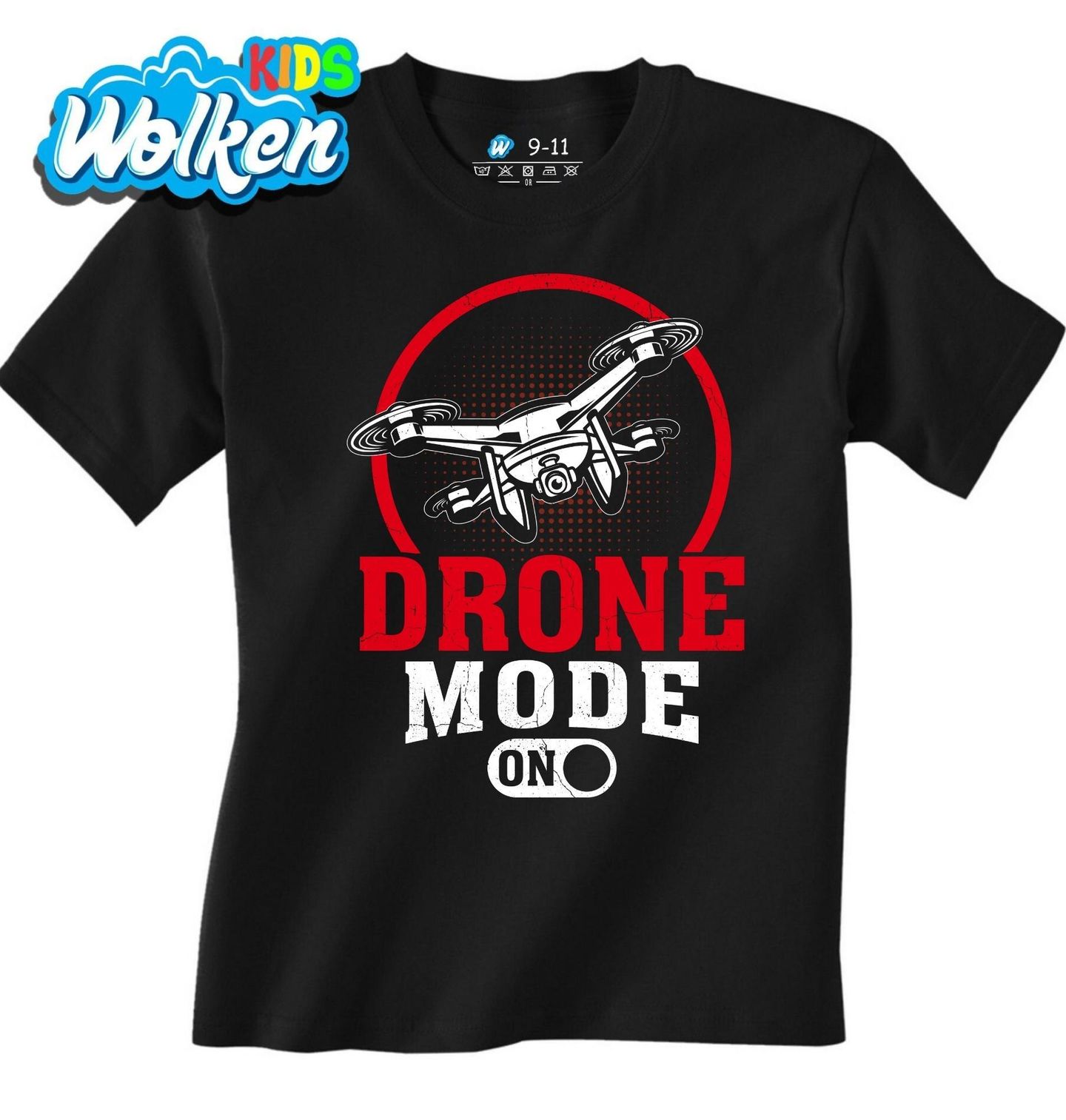 Dětské tričko Režim Dronu Zapnutý Drone Mode ON.jpg