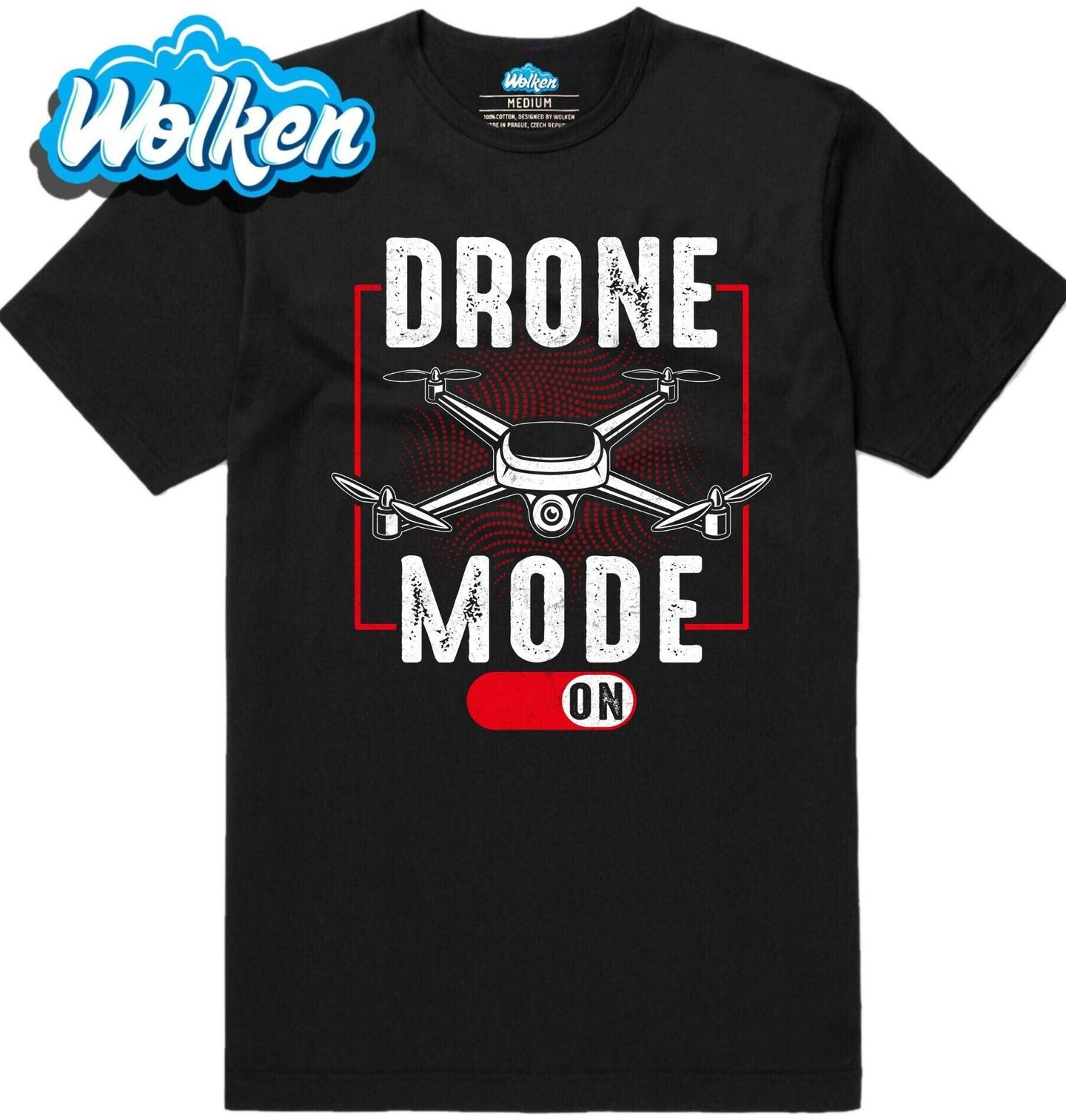 Pánské tričko Droní Režim Zapnut Drone Mode ON.jpg