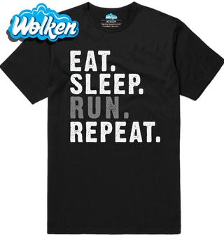 Pánské tričko Jez Spi Běhej Opakuj Eat Sleep Run Repeat.jpg