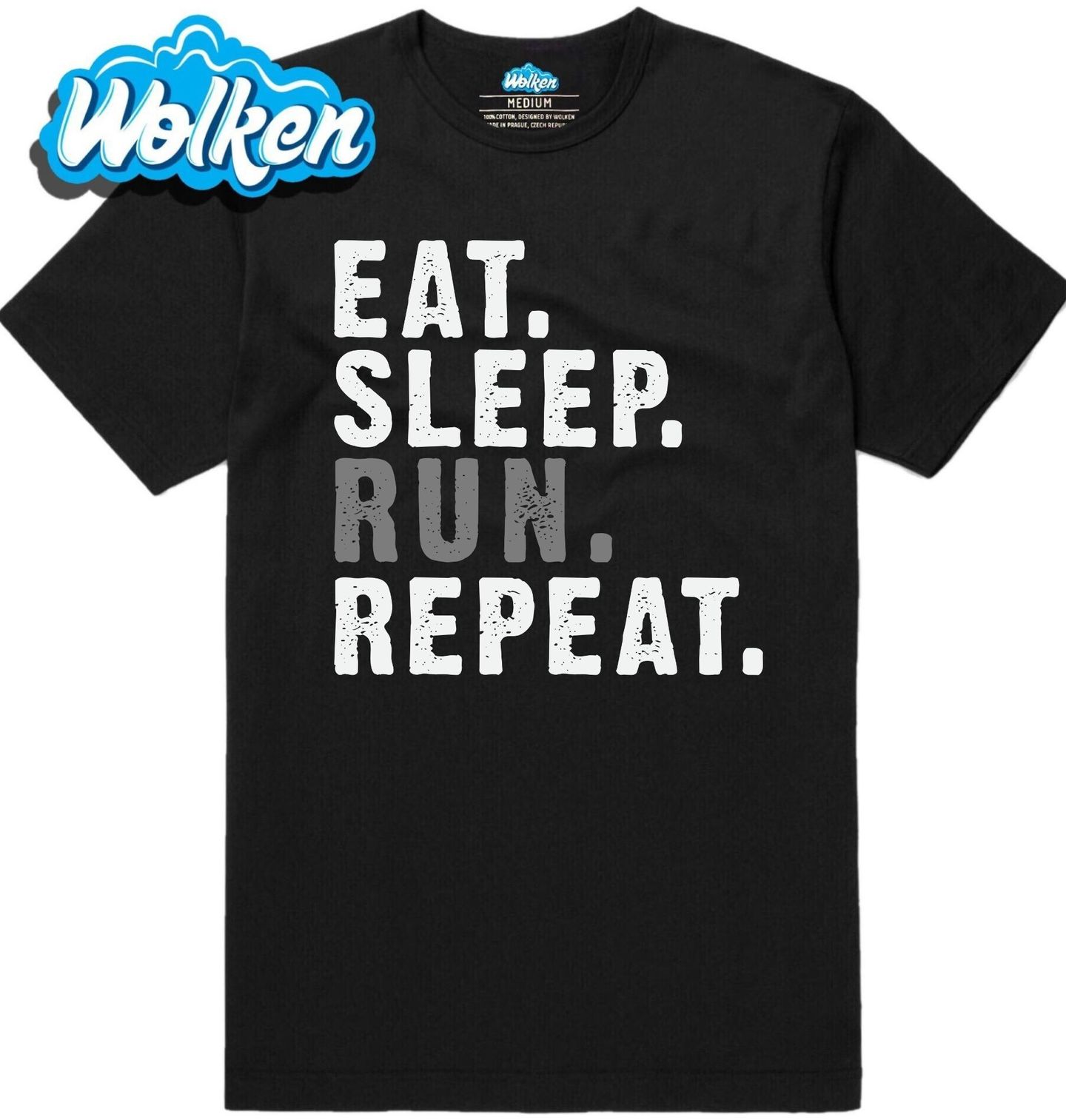 Pánské tričko Jez Spi Běhej Opakuj Eat Sleep Run Repeat.jpg