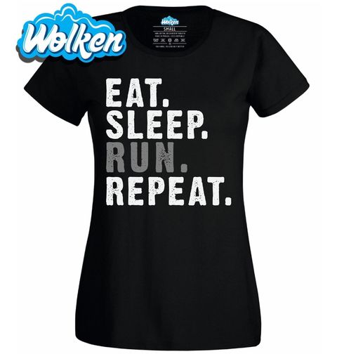 Obrázek produktu Dámské tričko Jez Spi Běhej Opakuj Eat Sleep Run Repeat