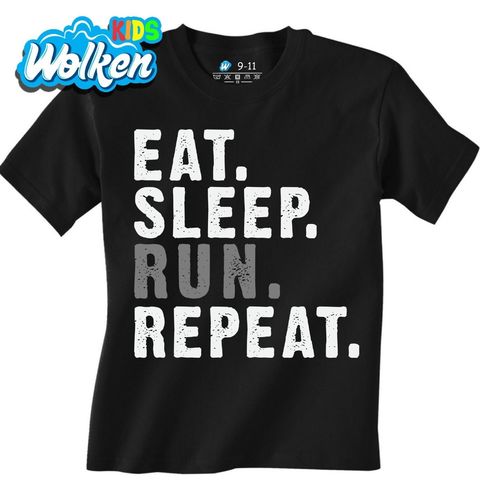 Obrázek produktu Dětské tričko Jez Spi Běhej Opakuj Eat Sleep Run Repeat