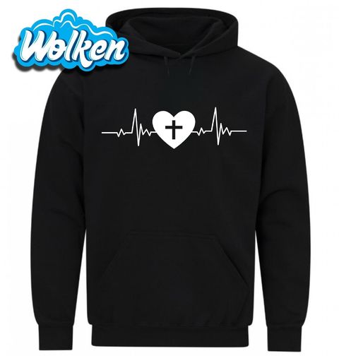 Obrázek produktu Pánská mikina Kardiogram a Kříž v Srdci