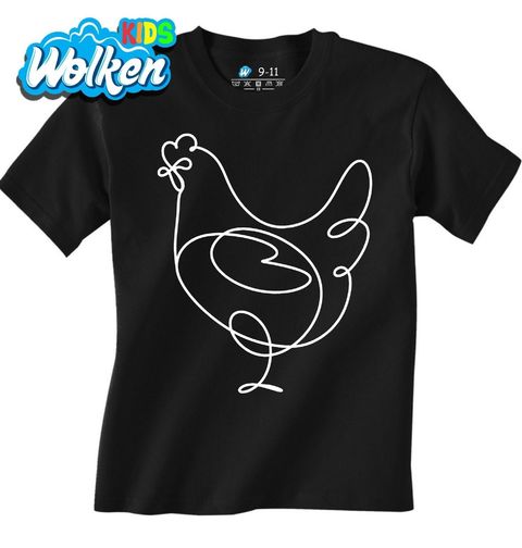 Obrázek produktu Dětské tričko Slepice jedním tahem One Line Art