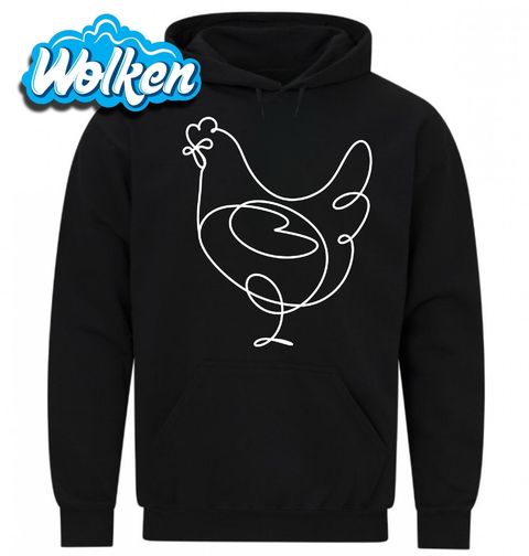 Obrázek produktu Pánská mikina Slepice jedním tahem One Line Art