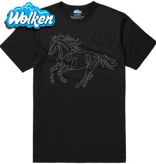 Pánské tričko Běžící Kůň Line Art.jpg