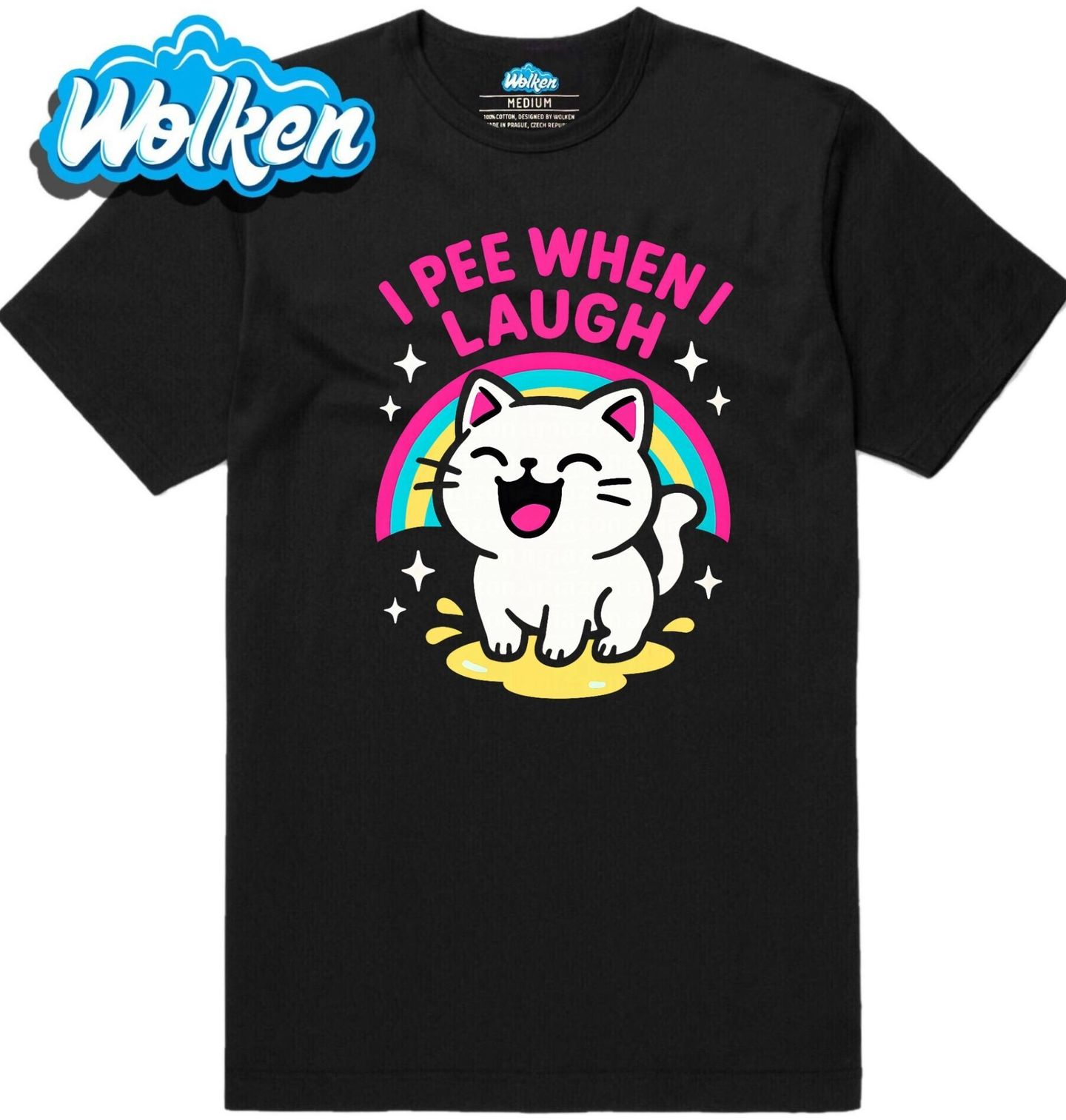 Pánské tričko Smějící se Kočka I pee when I laugh.jpg