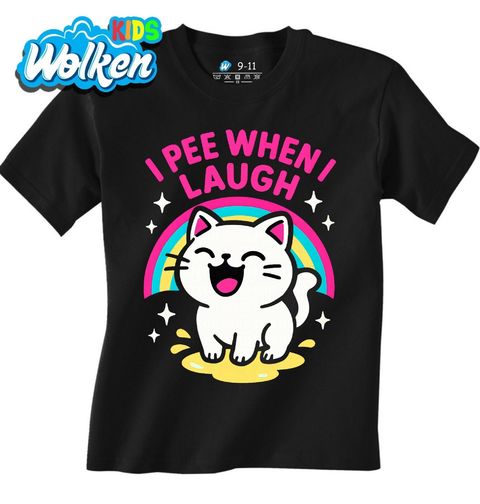 Obrázek produktu Dětské tričko Smějící se Kočka I pee when I laugh