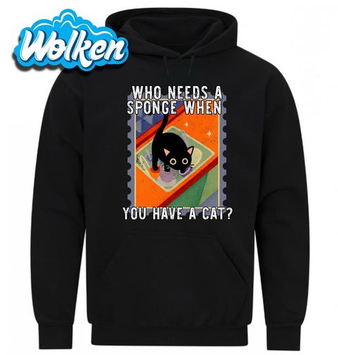 Obrázek produktu Pánská mikina Kdo potřebuje houbičku, když má kočku?