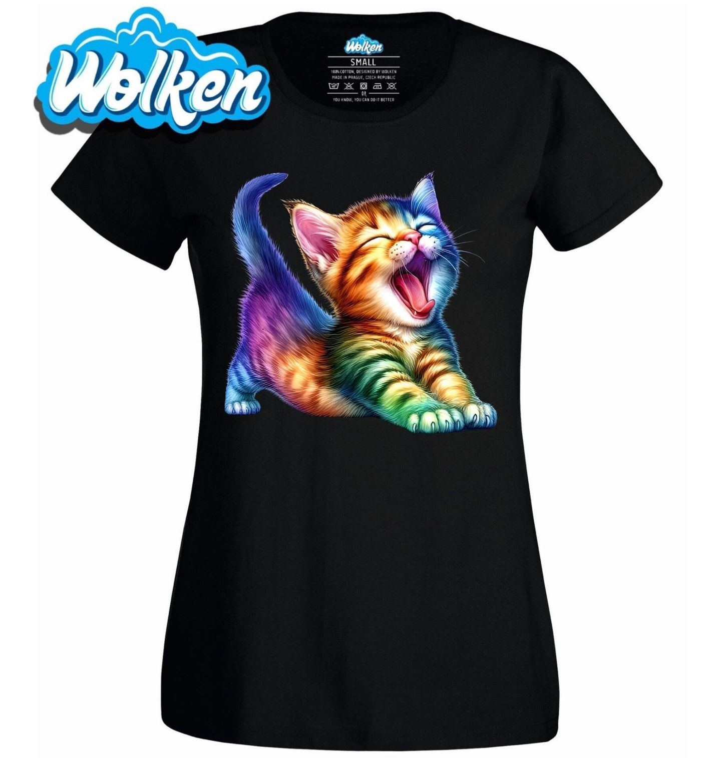 Dámské tričko Zívající Koťátko.jpg