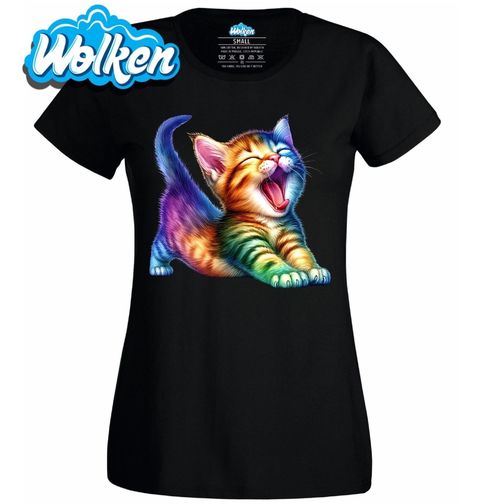 Obrázek produktu Dámské tričko Zívající Koťátko