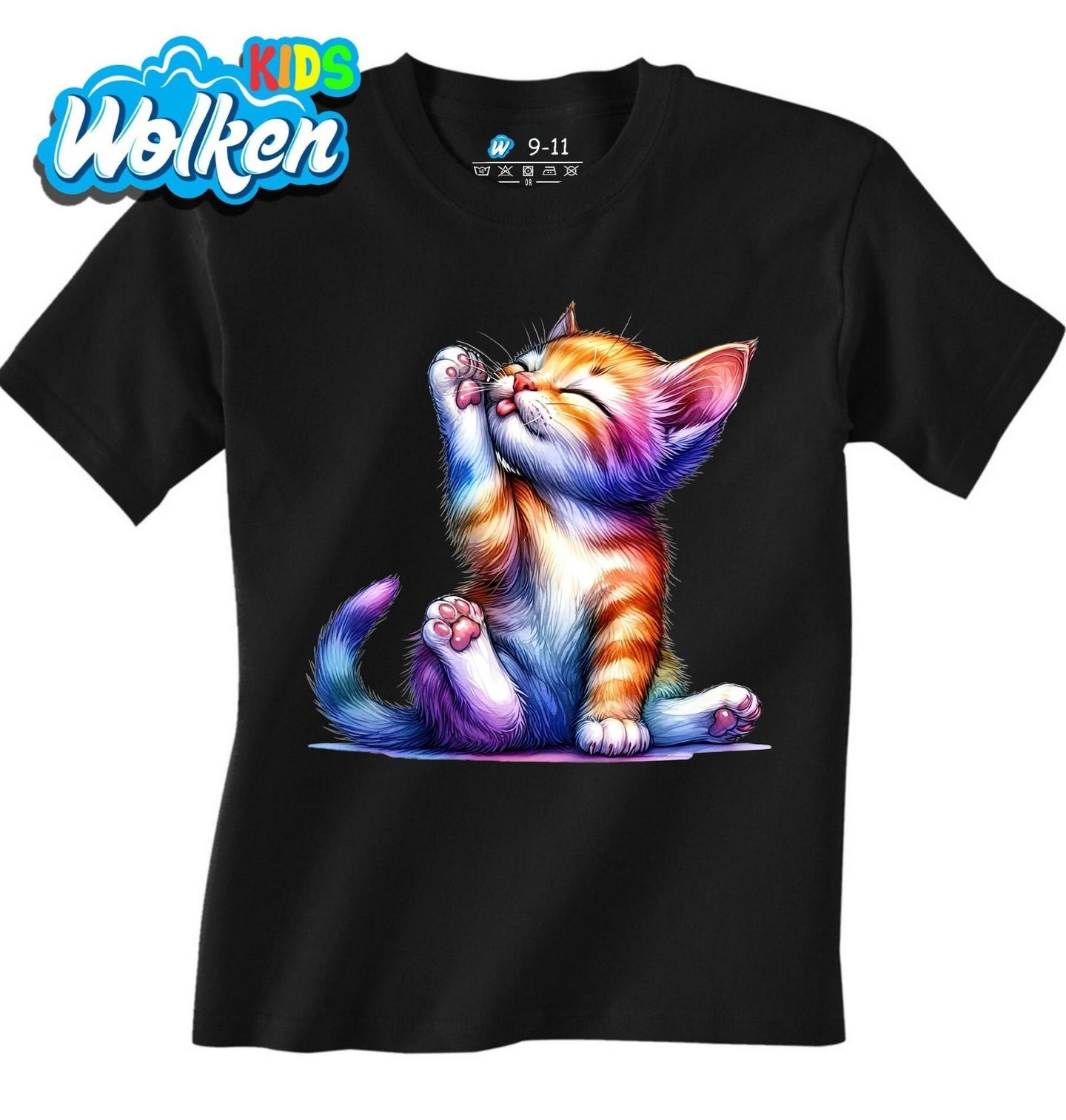 Dětské tričko Čistící se Kotě.jpg