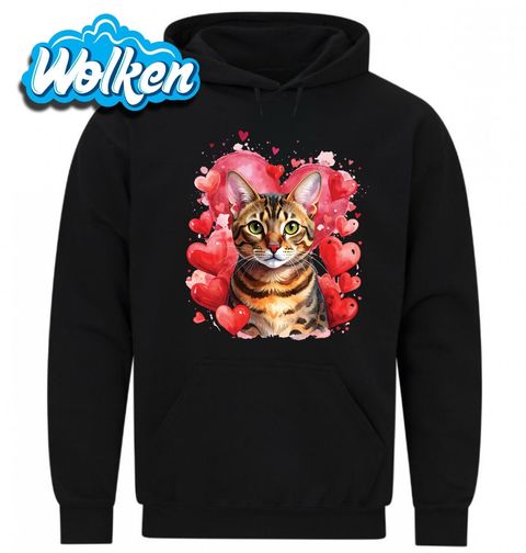 Obrázek produktu Pánská mikina Bengálská Kočka mezi Srdci