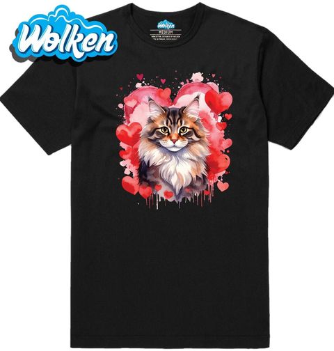 Obrázek produktu Pánské tričko Mainská mývalí Kočka mezi Srdci