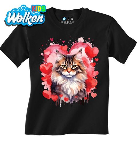 Obrázek produktu Dětské tričko Mainská mývalí Kočka mezi Srdci