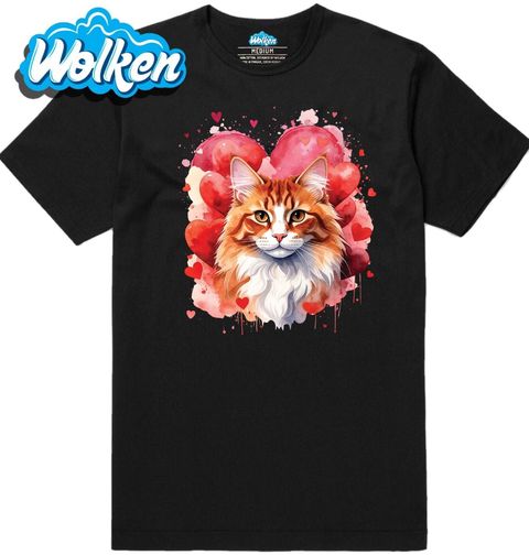 Obrázek produktu Pánské tričko Oranžová Kočka mezi Srdci