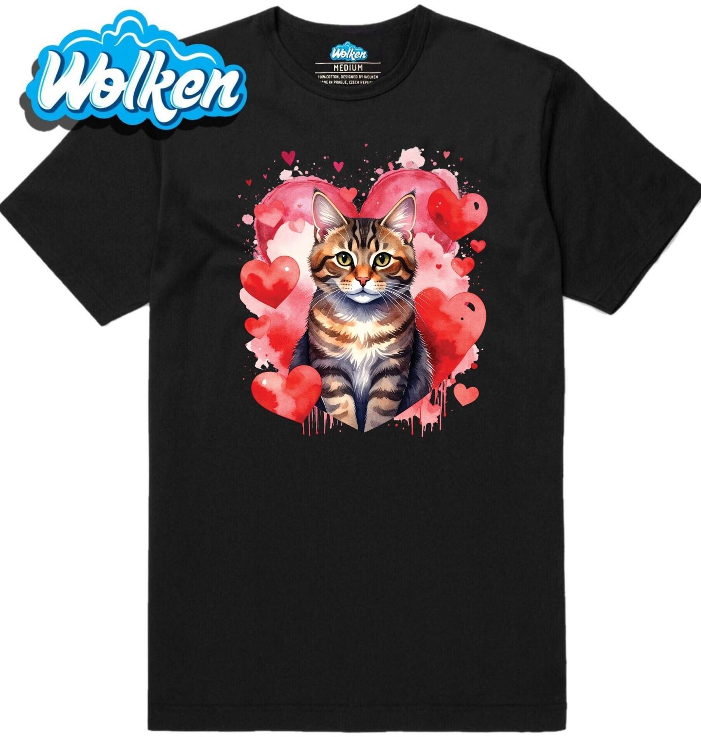 Pánské tričko Mourovatá Kočka mezi Srdci.jpg