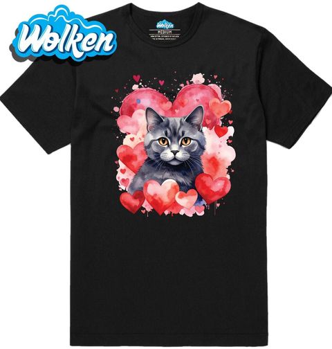 Obrázek produktu Pánské tričko Britská krátkosrstá Kočka mezi Srdci