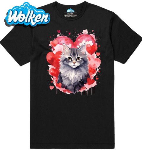 Obrázek produktu Pánské tričko Britská dlouhosrstá Kočka mezi Srdci