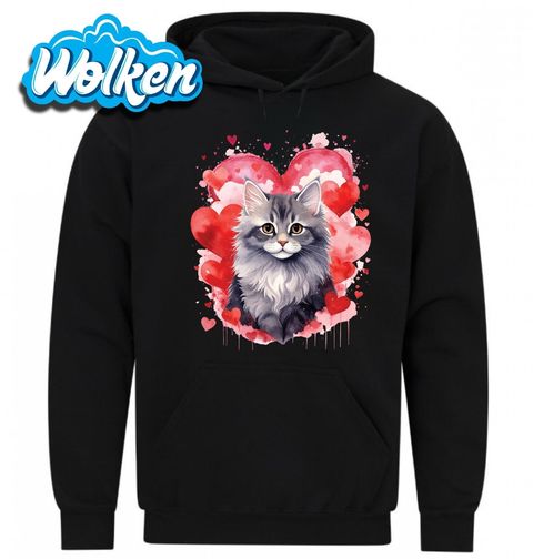 Obrázek produktu Pánská mikina Britská dlouhosrstá Kočka mezi Srdci