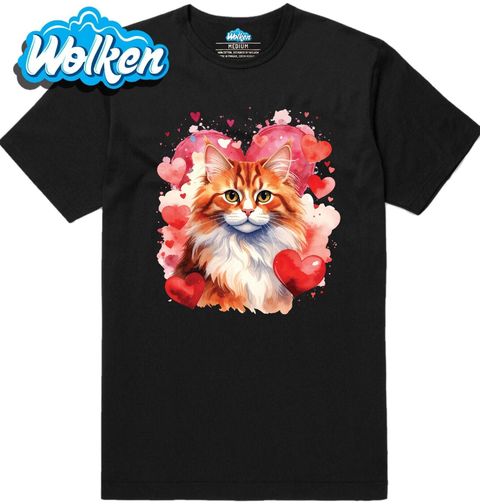 Obrázek produktu Pánské tričko Zrzavá Kočka mezi Srdci