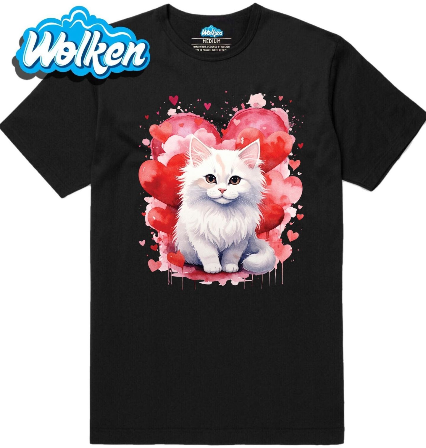 Pánské tričko Angorská Kočka mezi Srdci.jpg
