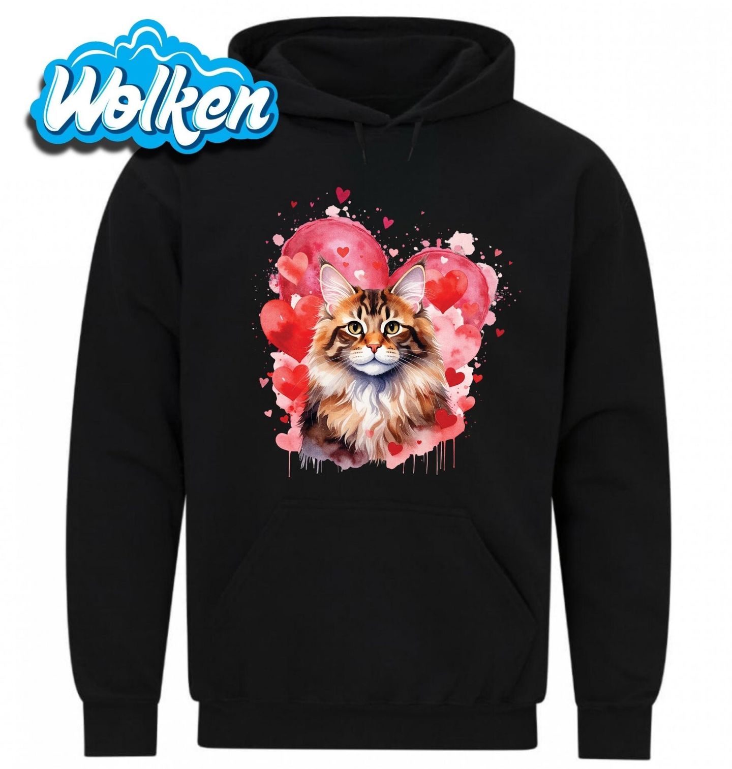 Mikina Mourovatá Mainská mývalí Kočka mezi Srdci.jpg