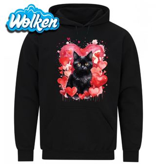 Mikina Černá Bombajská Kočka mezi Srdci.jpg