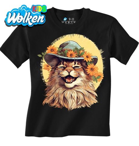 Obrázek produktu Dětské tričko Usměvavá Mainská mývalí Kočka v Klobouku