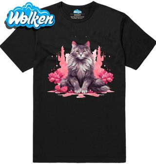 Pánské tričko Mystická Kočka mezi Květy.jpg