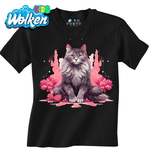 Obrázek produktu Dětské tričko Mystická Mainská Kočka mezi Květy