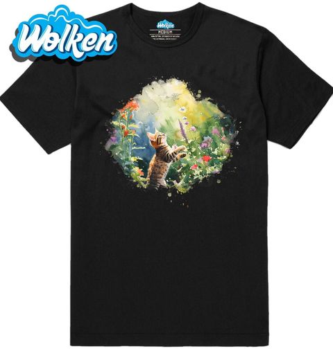 Obrázek produktu Pánské tričko Hravá Kočka v Zahradě