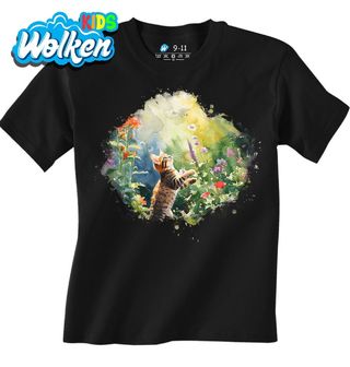 Dětské tričko Hravá Kočka v Zahradě.jpg