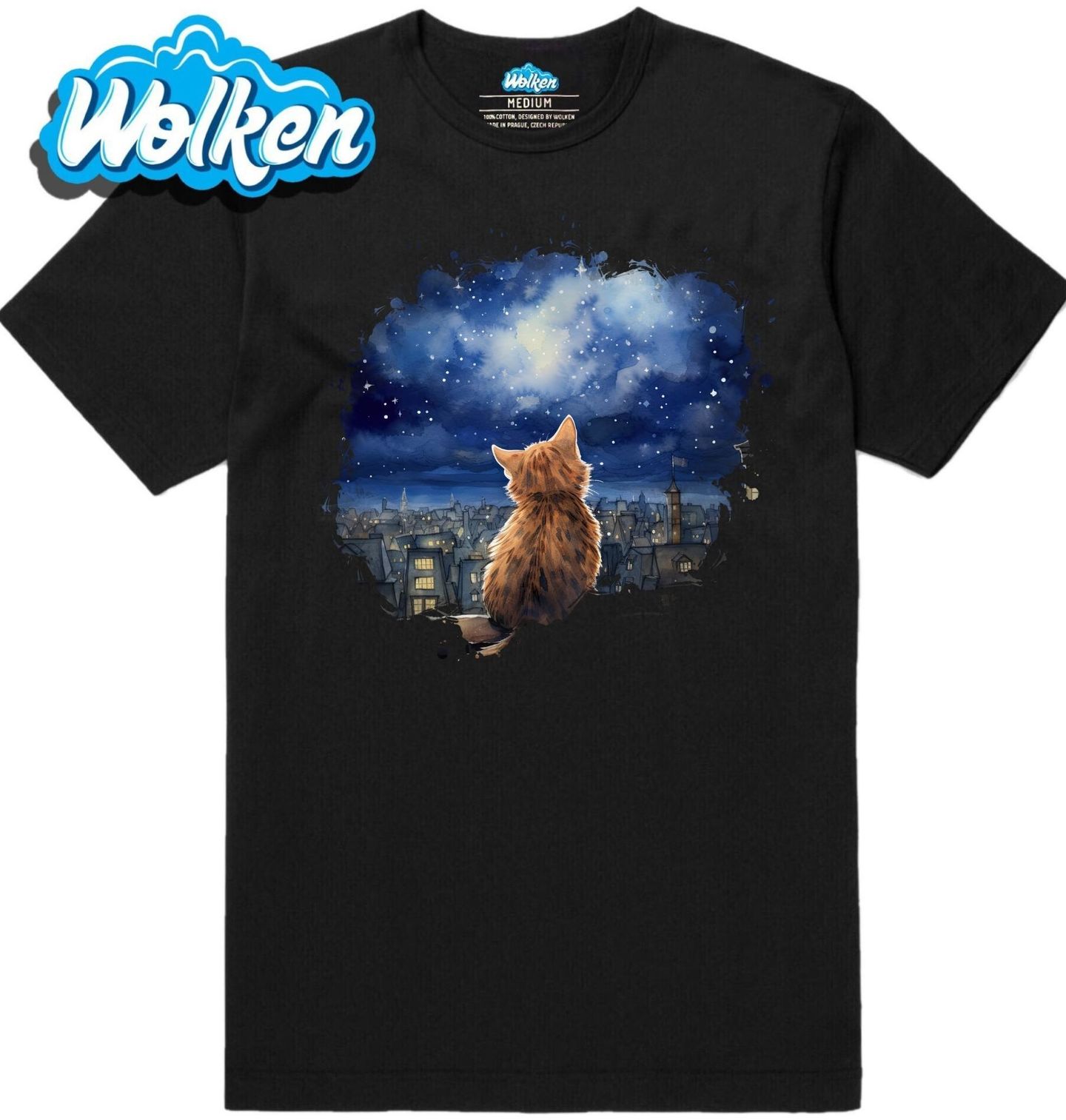 Pánské tričko Kočka na Střeše pod Hvězdami.jpg