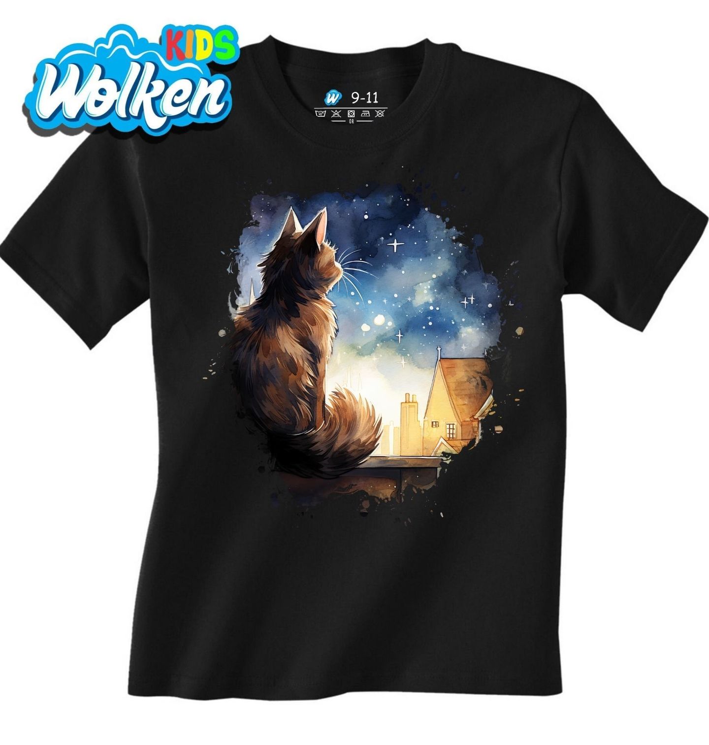 Dětské tričko Toulavá Kočka při Svitu Hvězd.jpg