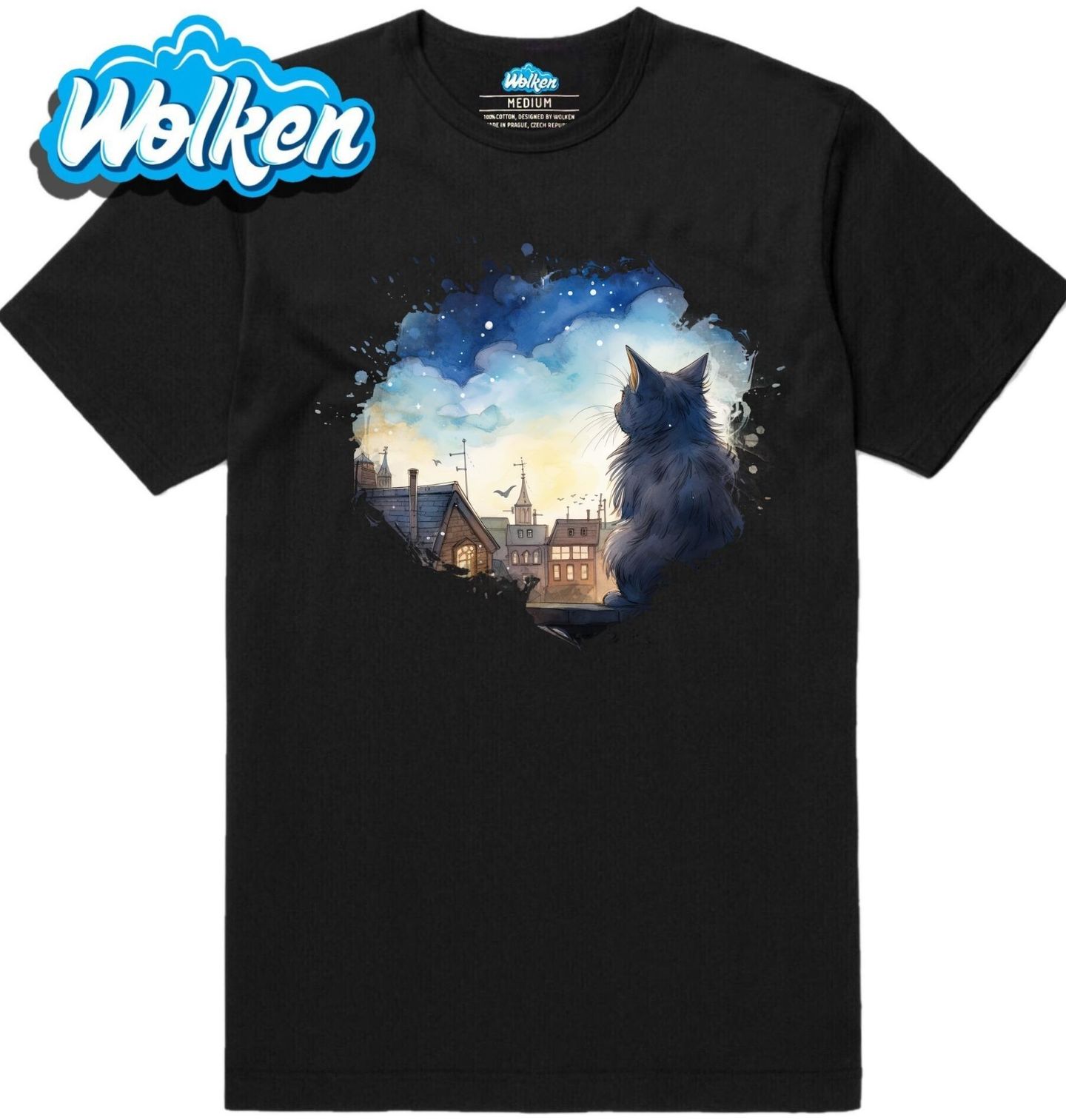 Pánské tričko Šedá Kočka na Střeše.jpg
