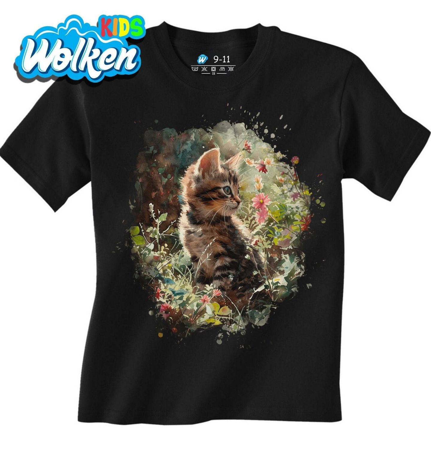 Dětské tričko Mourovaté Kotě v Květinové Zahradě.jpg