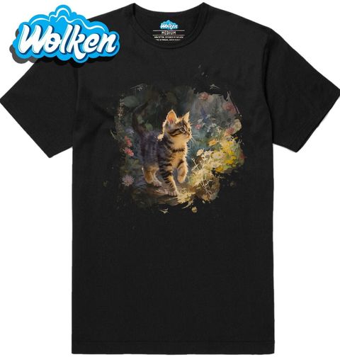 Obrázek produktu Pánské tričko Kočičí Dobrodružství mezi Květy