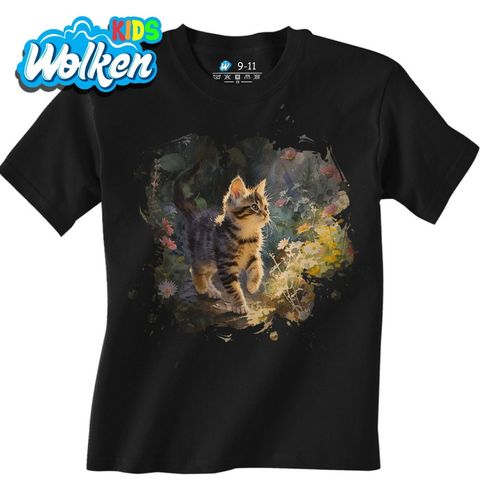 Obrázek produktu Dětské tričko Kočičí Dobrodružství mezi Květy
