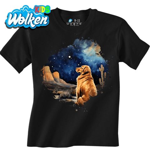 Obrázek produktu Dětské tričko Zlatý retrívr pod Hvězdami v Poušti