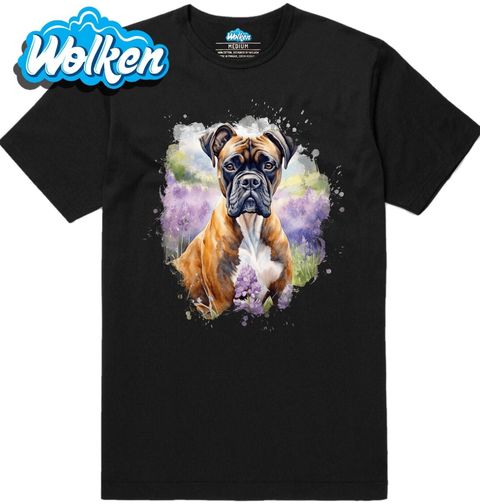 Obrázek produktu Pánské tričko Německý Boxer mezi Levandulemi