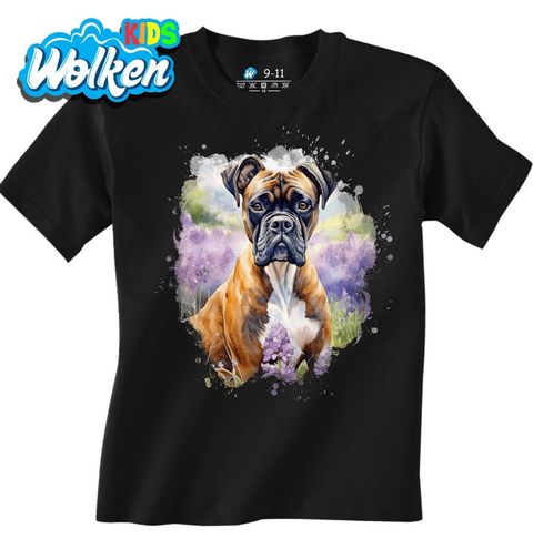 Obrázek produktu Dětské tričko Německý Boxer mezi Levandulemi